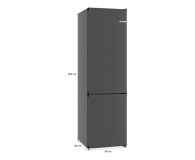 Lodówka Bosch KGN39OCAF PerfectFit No Frost 203cm Ciemny Inox Klasa A 29dB 363L - 1343494 - zdjęcie 5